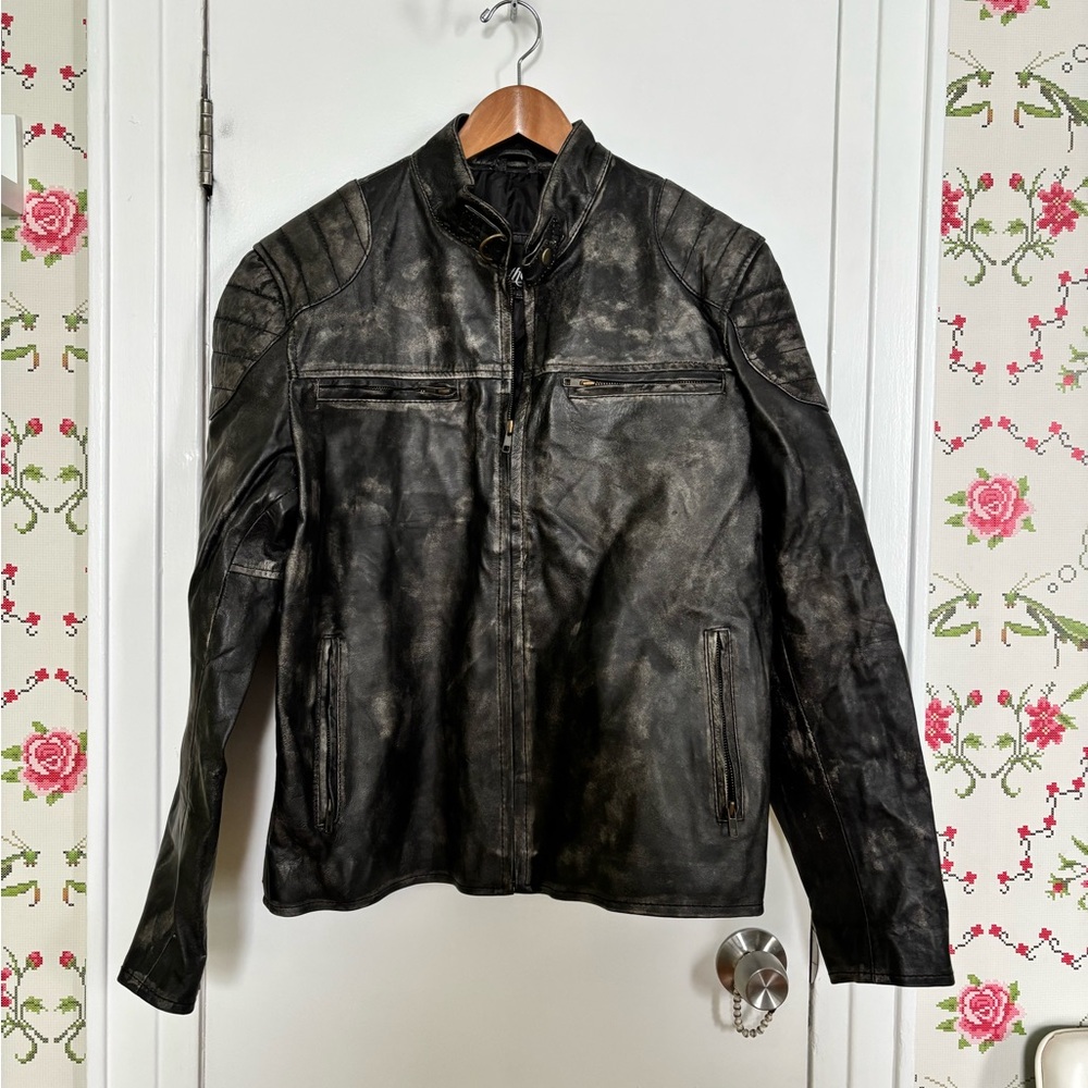 Men's Black Real Leather Jacket